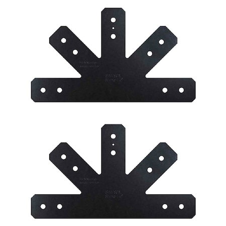 Simpson Strong-Tie Outdoor Accents 12: 12 Pitch Black Gable Plate for 4X,  APVGP1212-4-2PK